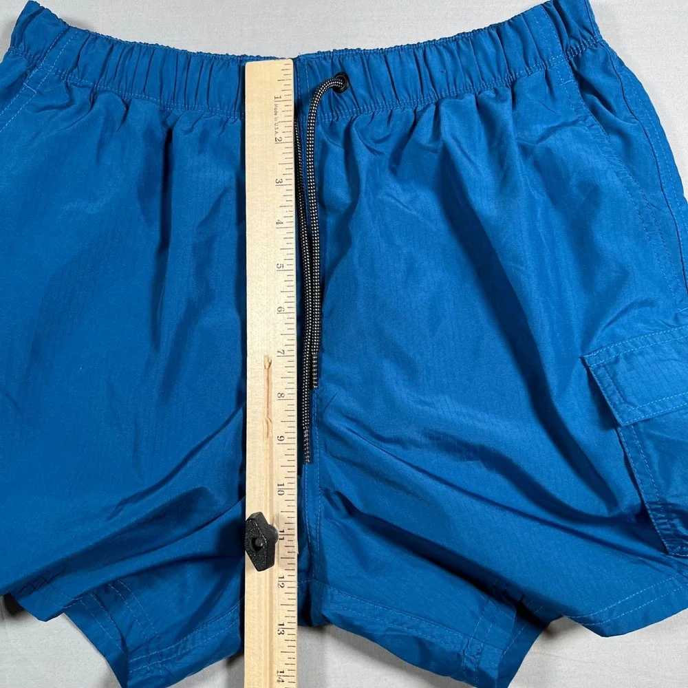 Nike Swim Cargo Swim Shorts Trunks Mesh Lined Size Medium Blue